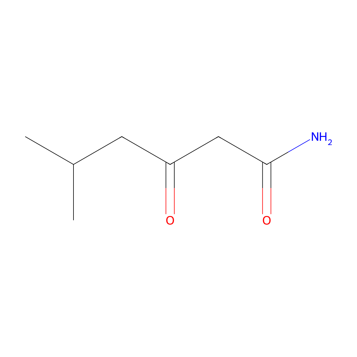 5-Methyl-3-oxohexanamide molecular structure, CAS 3068781-68-7