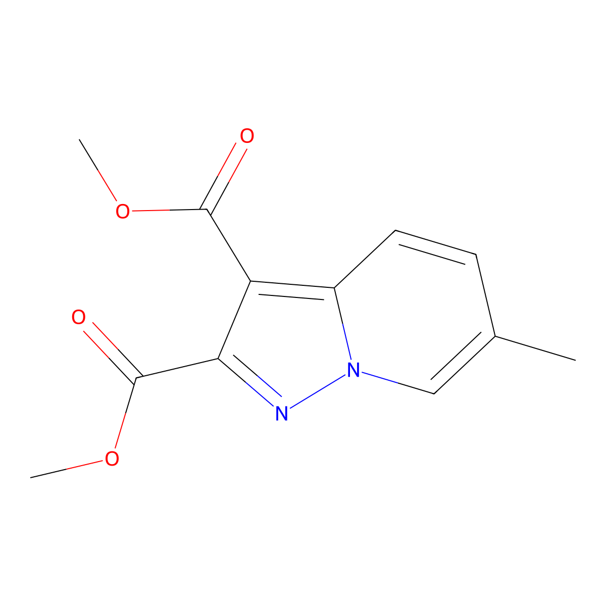 2,3-Dimethyl 6-methylpyrazolo[1,5-a]pyridine-2,3-dicarboxylate molecular structure, CAS 30689-96-4