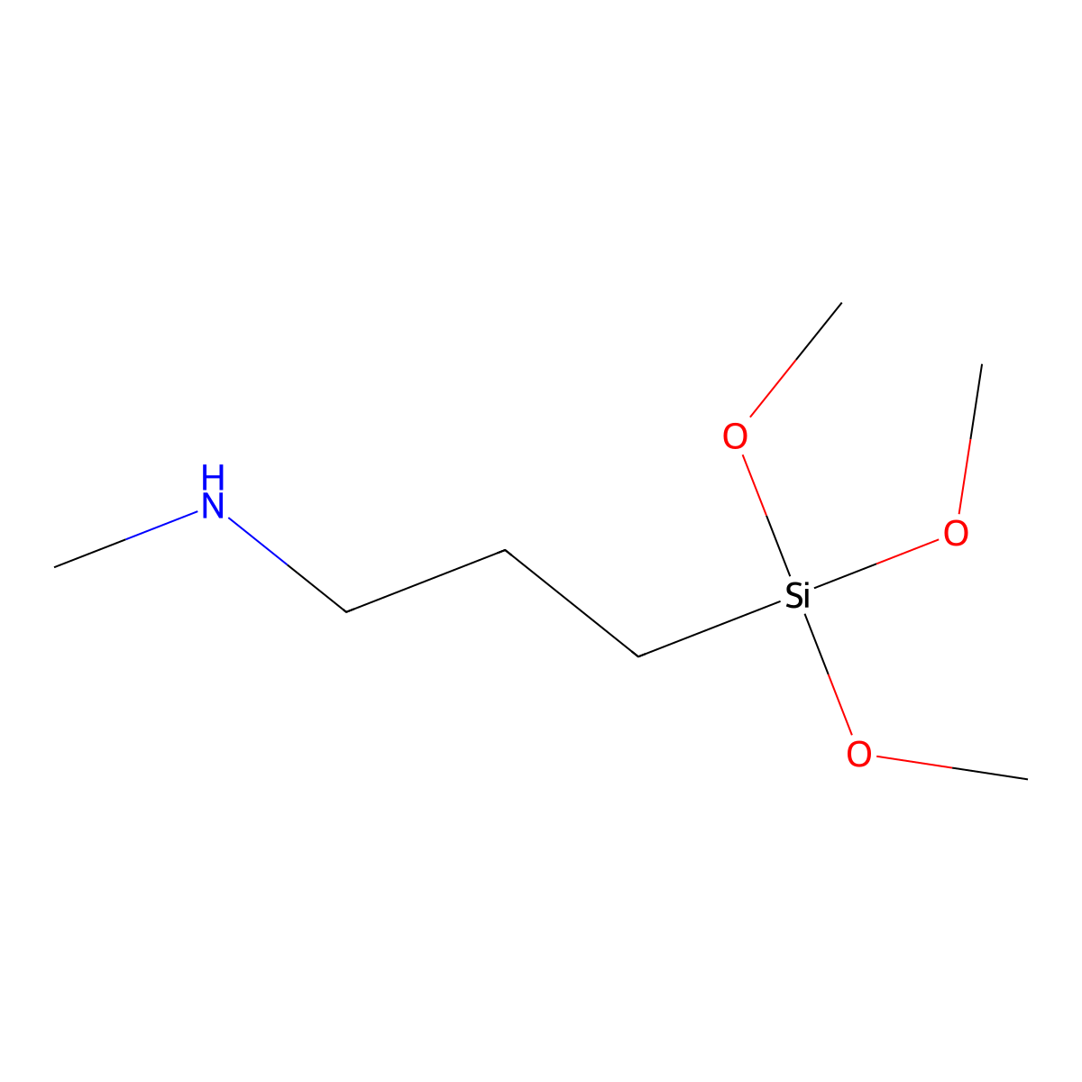 1-Propanamine, N-methyl-3-(trimethoxysilyl)- molecular structure, CAS 3069-25-8