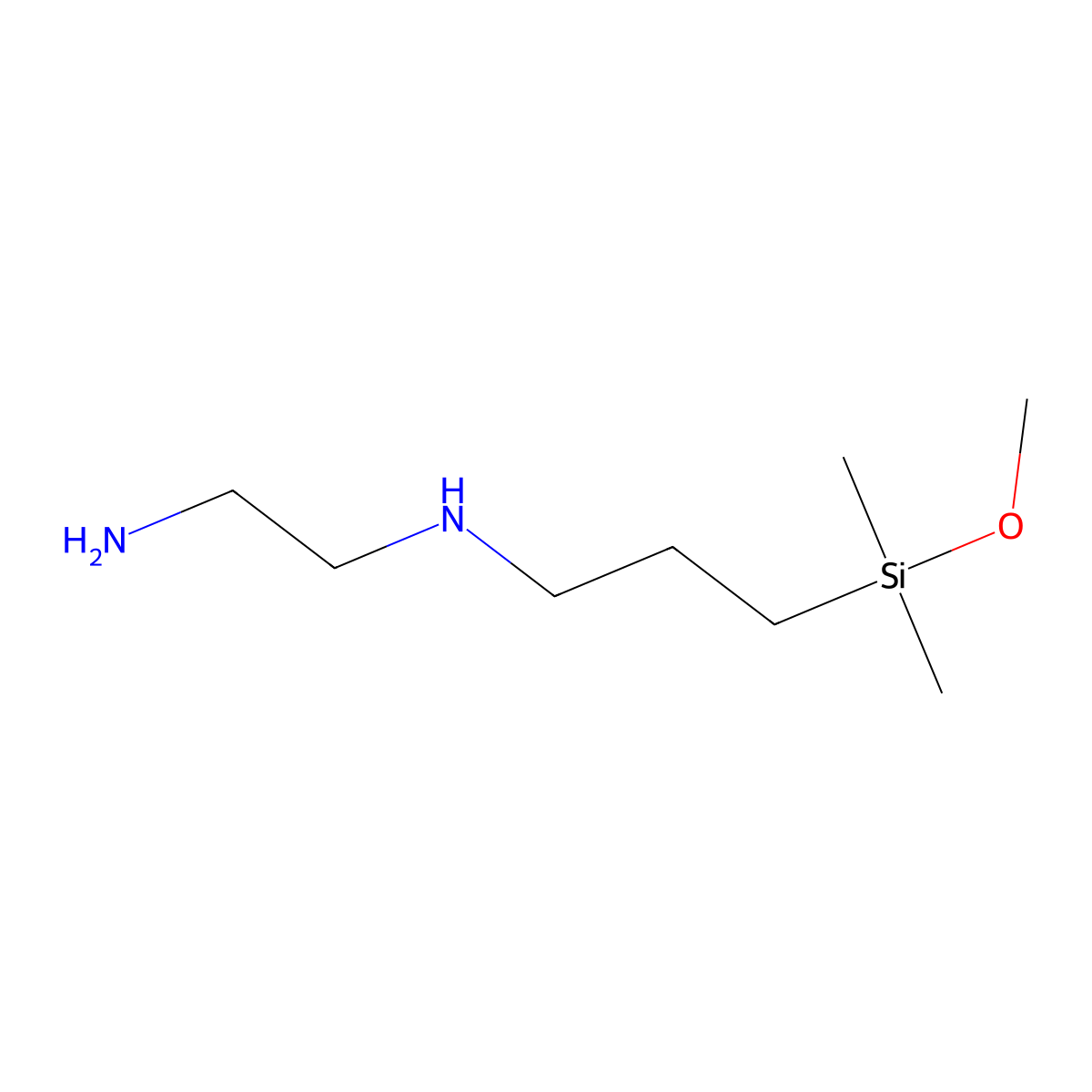 N-(3-(Methoxydimethylsilyl)propyl)ethylenediamine molecular structure, CAS 3069-33-8