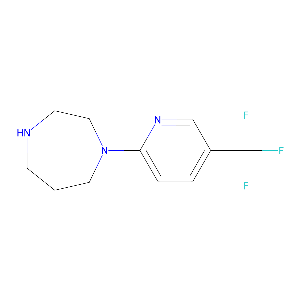 1-[5-(Trifluoromethyl)pyridin-2-yl]-1,4-diazepane molecular structure, CAS 306934-70-3