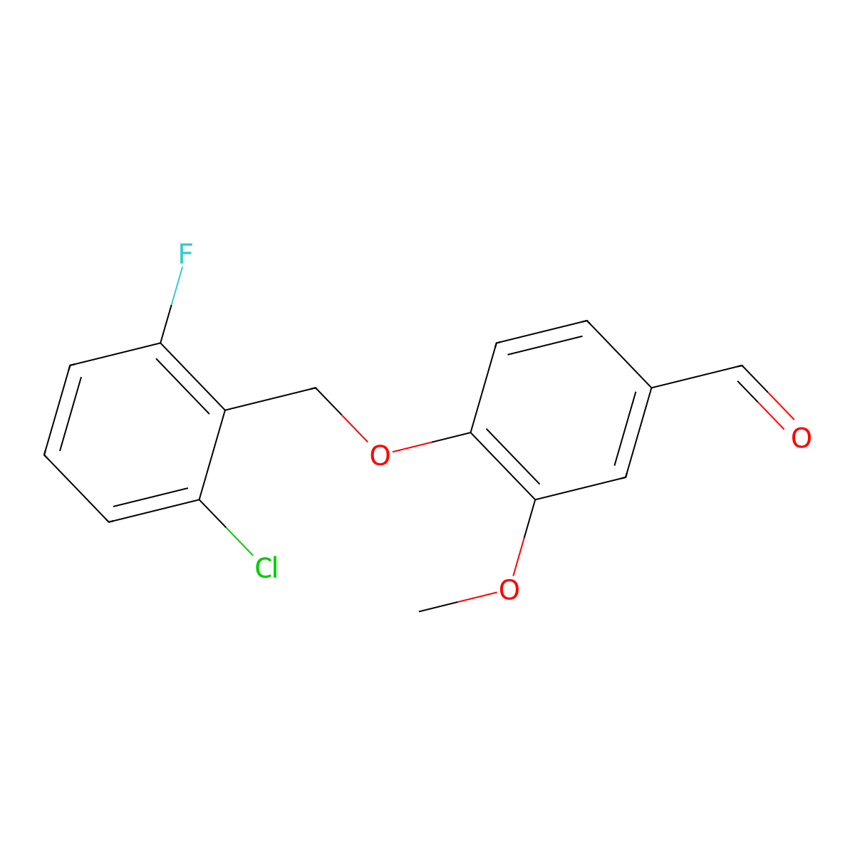 4-[(2-Chloro-6-fluorobenzyl)oxy]-3-methoxybenzaldehyde molecular structure, CAS 306934-75-8