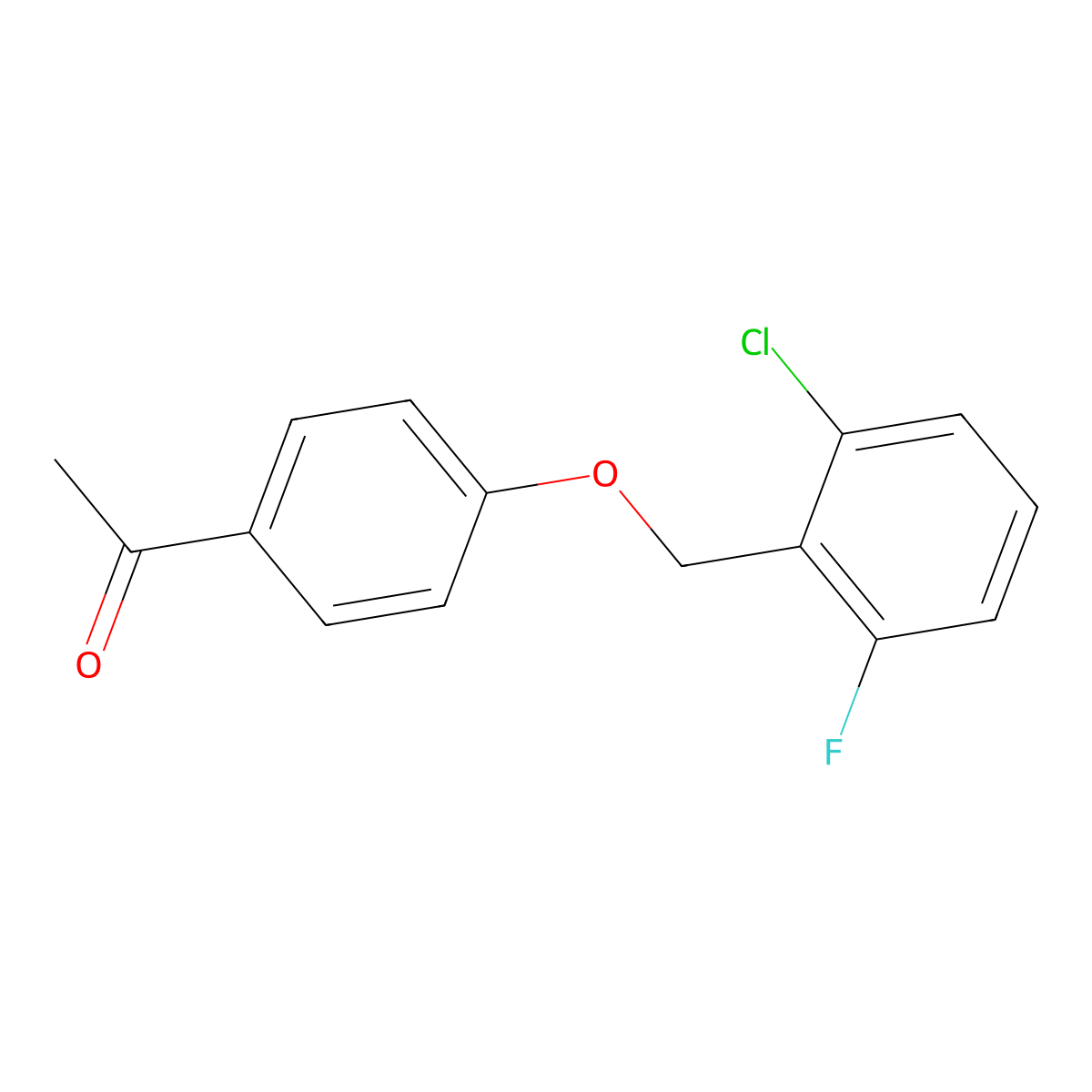 1-(4-((2-Chloro-6-fluorophenyl)methoxy)phenyl)ethanone molecular structure, CAS 306934-77-0
