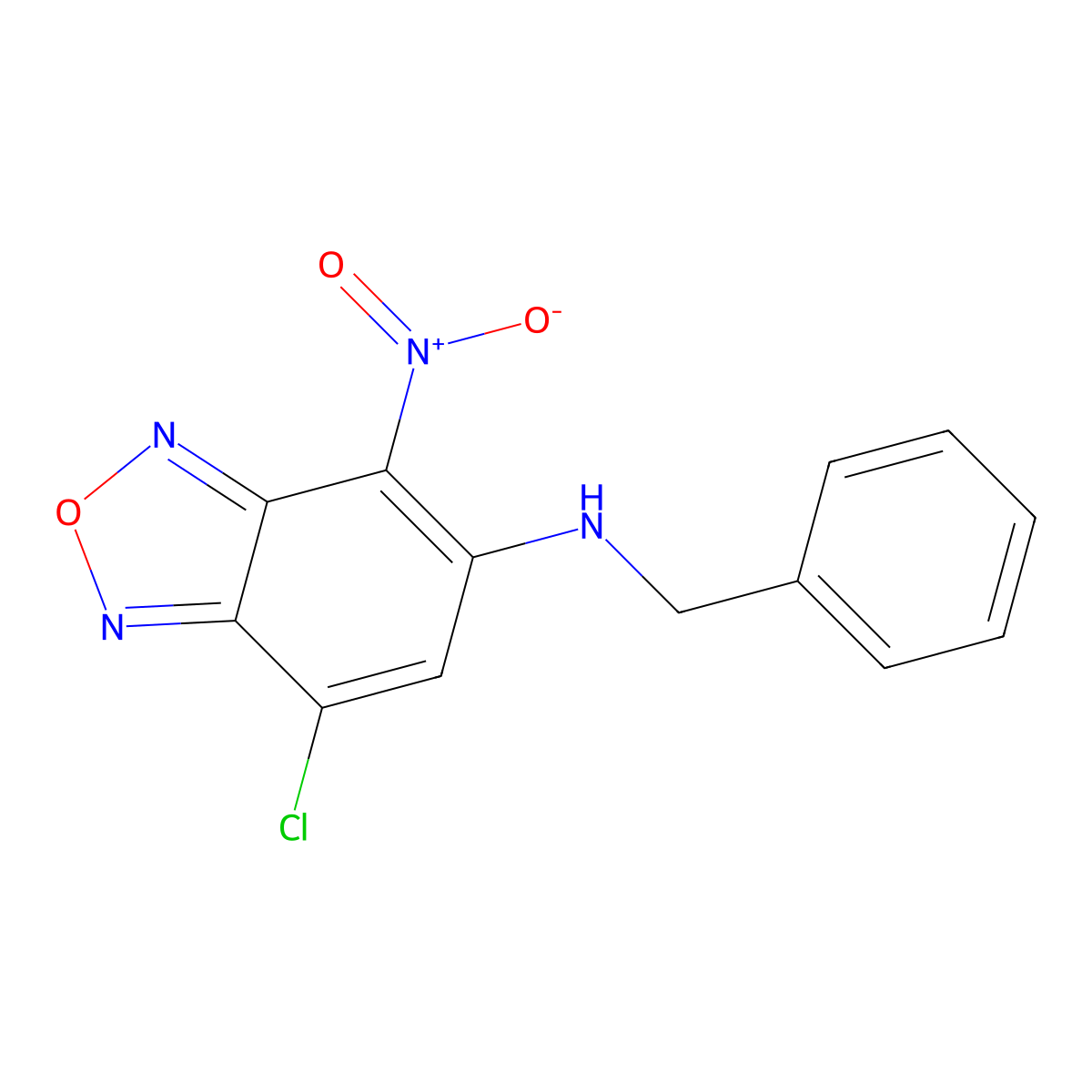 5-Benzylamino-7-chloro-4-nitrobenzofurazan molecular structure, CAS 306934-83-8