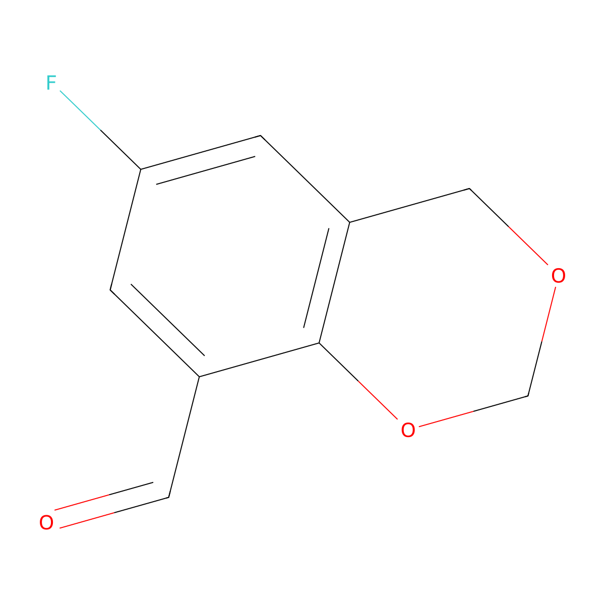 6-fluoro-4H-1,3-benzodioxine-8-carbaldehyde molecular structure, CAS 306934-87-2
