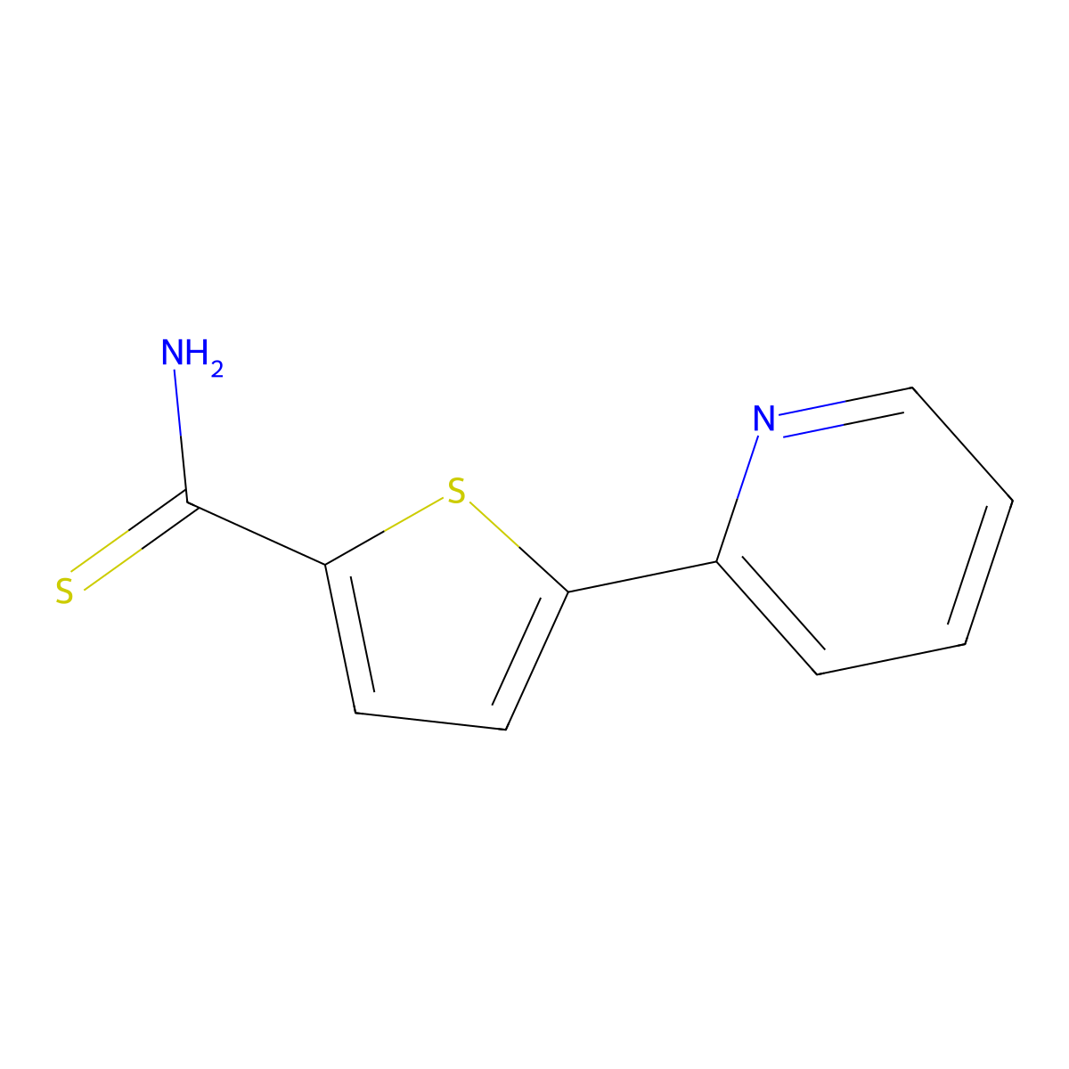 5-(Pyridin-2-yl)thiophene-2-carbothioamide molecular structure, CAS 306934-91-8