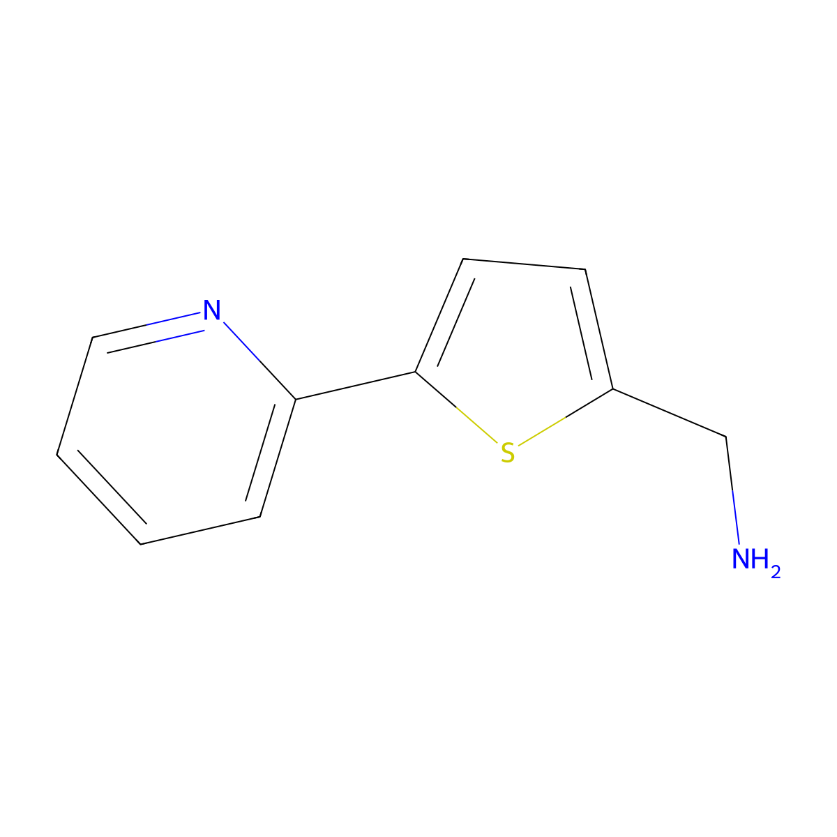 [5-(2-Pyridinyl)-2-thienyl]methylamine molecular structure, CAS 306934-92-9
