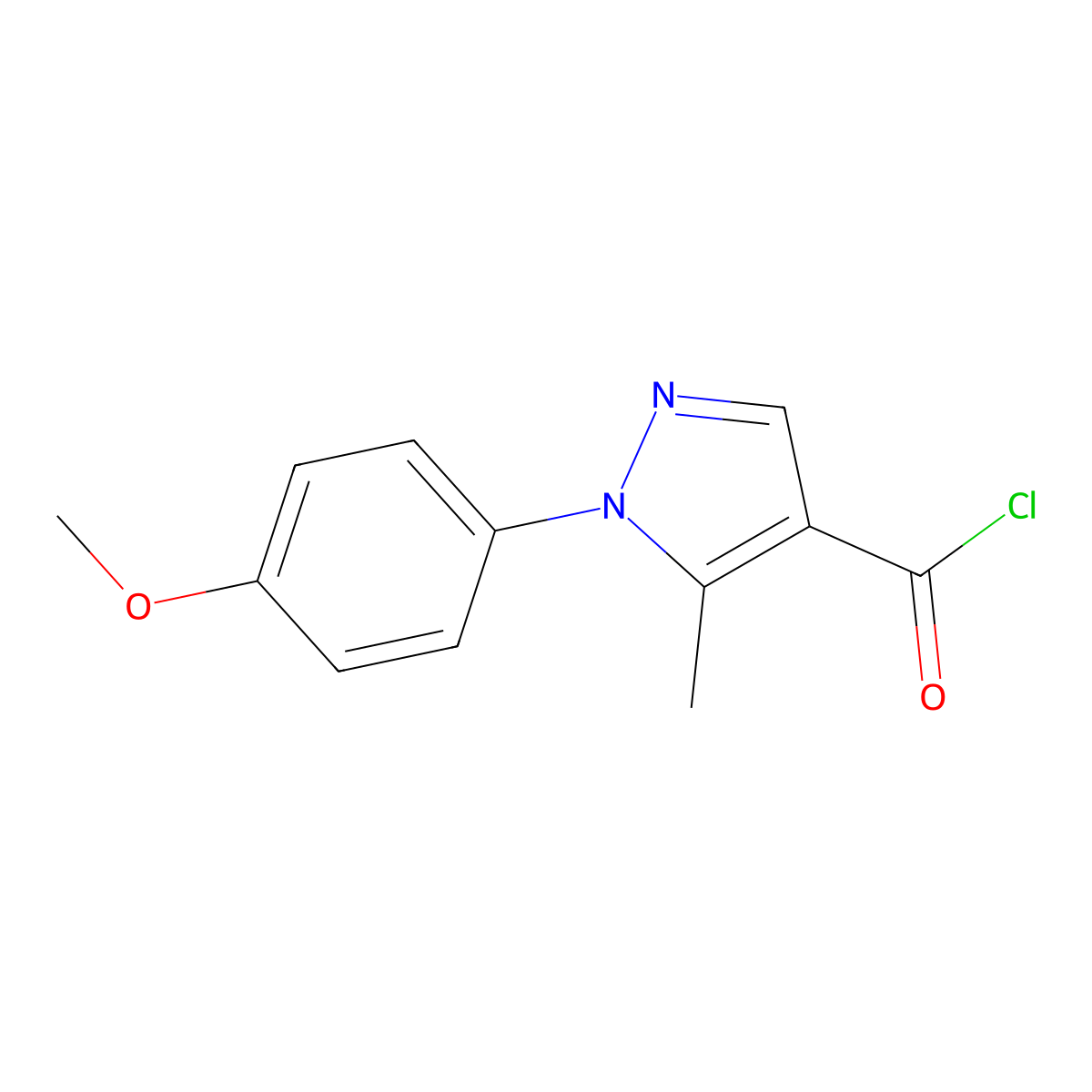 1-(4-Methoxyphenyl)-5-Methyl-1H-Pyrazole-4-Carbonyl Chloride molecular structure, CAS 306934-94-1
