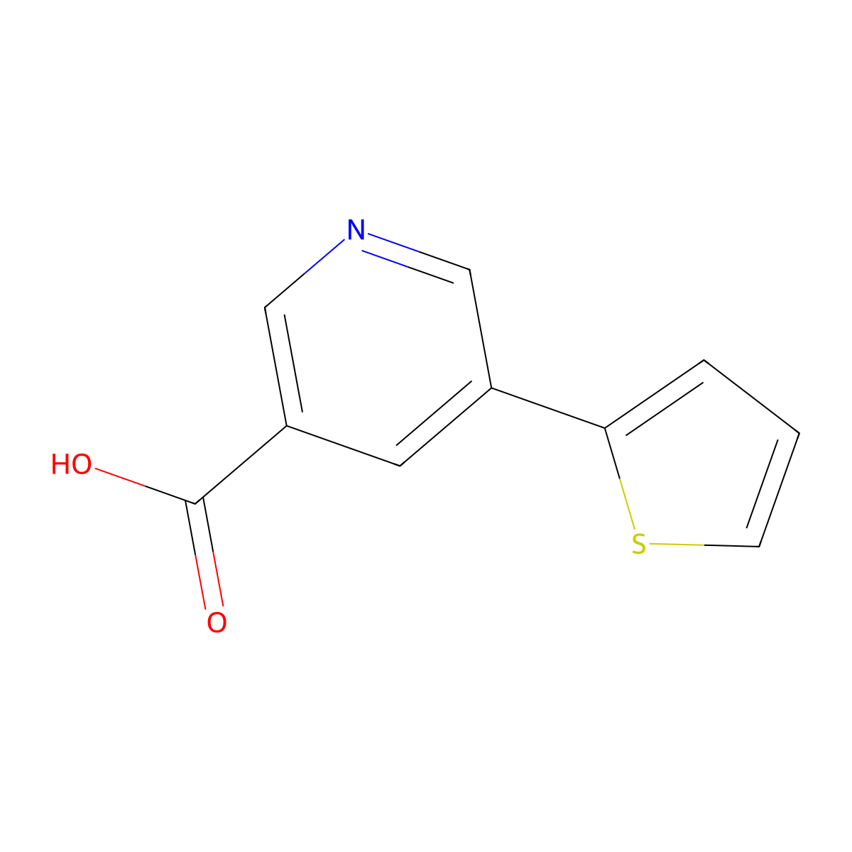 5-(Thiophen-2-yl)nicotinic Acid molecular structure, CAS 306934-96-3