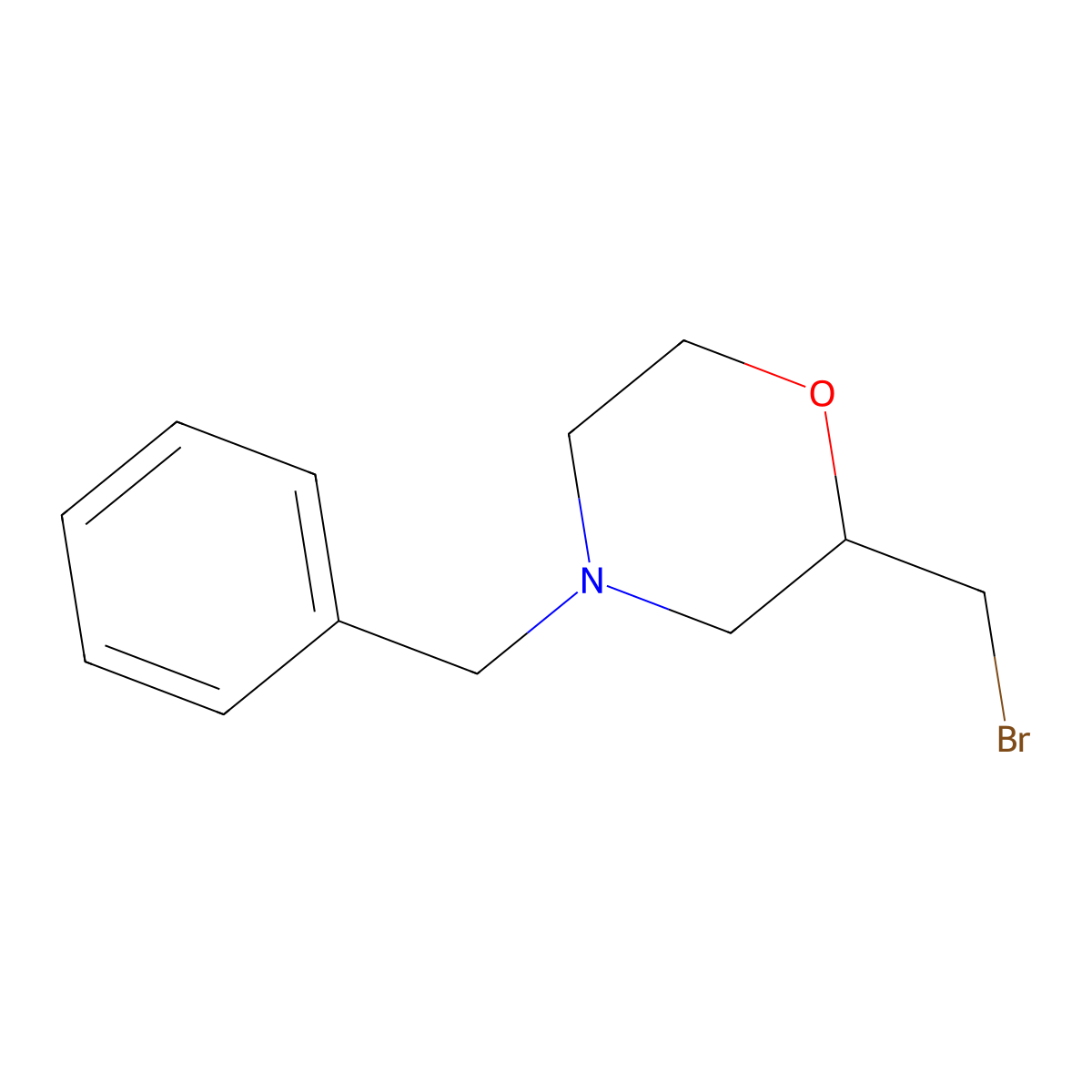 4-Benzyl-2-(bromomethyl)morpholine molecular structure, CAS 306935-00-2
