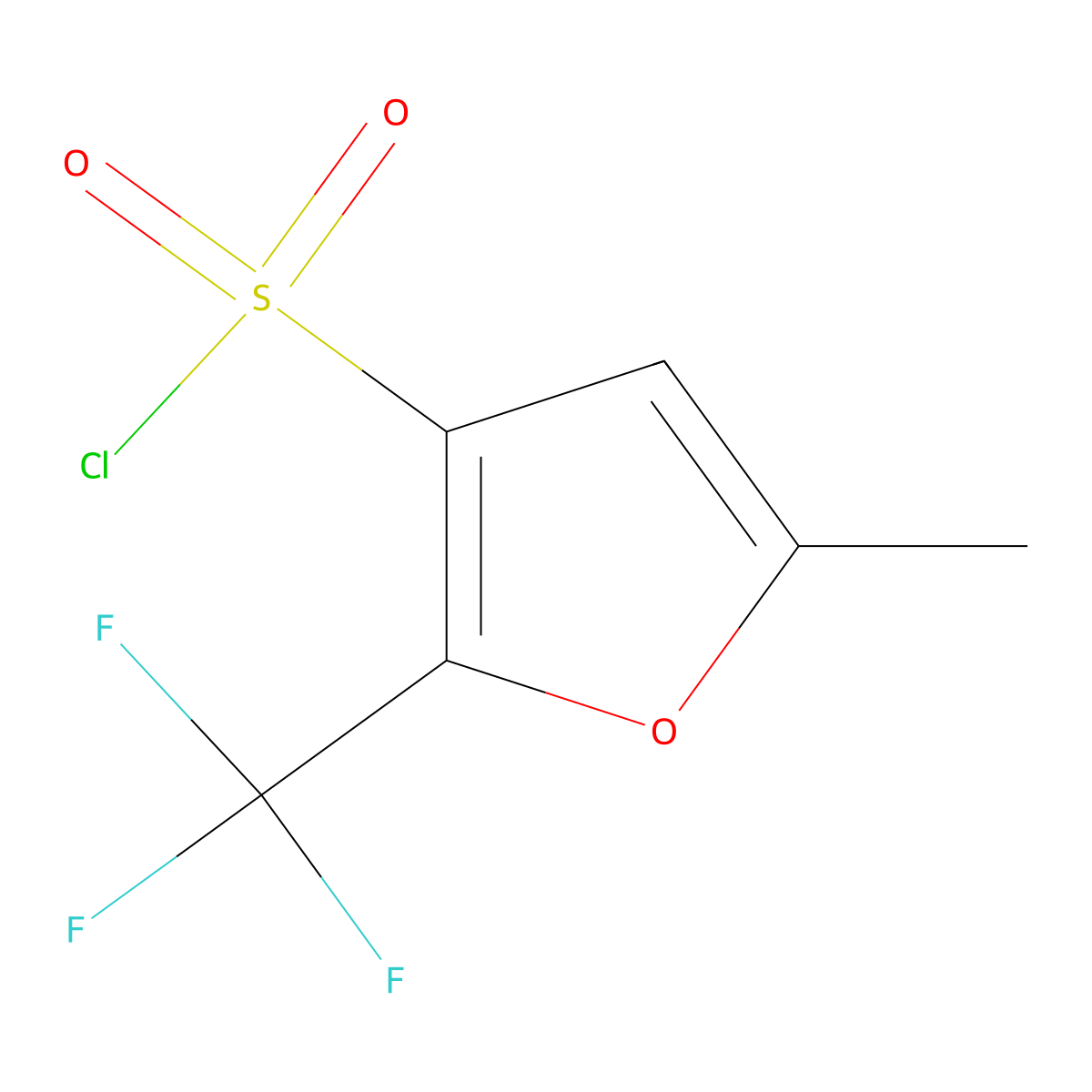 5-methyl-2-(trifluoromethyl)furan-3-sulfonyl Chloride molecular structure, CAS 306935-02-4