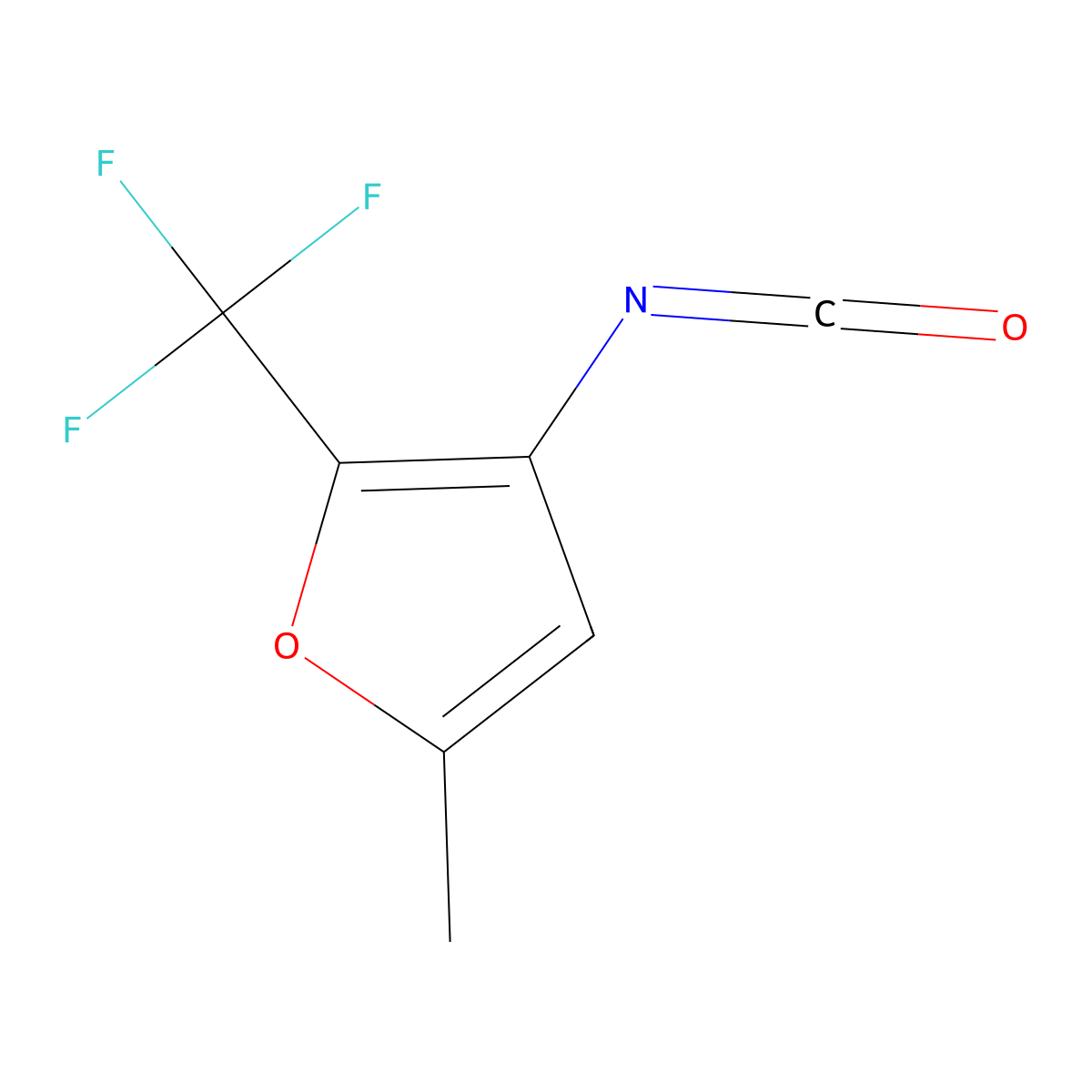 3-Isocyanato-5-methyl-2-(trifluoromethyl)furan molecular structure, CAS 306935-03-5