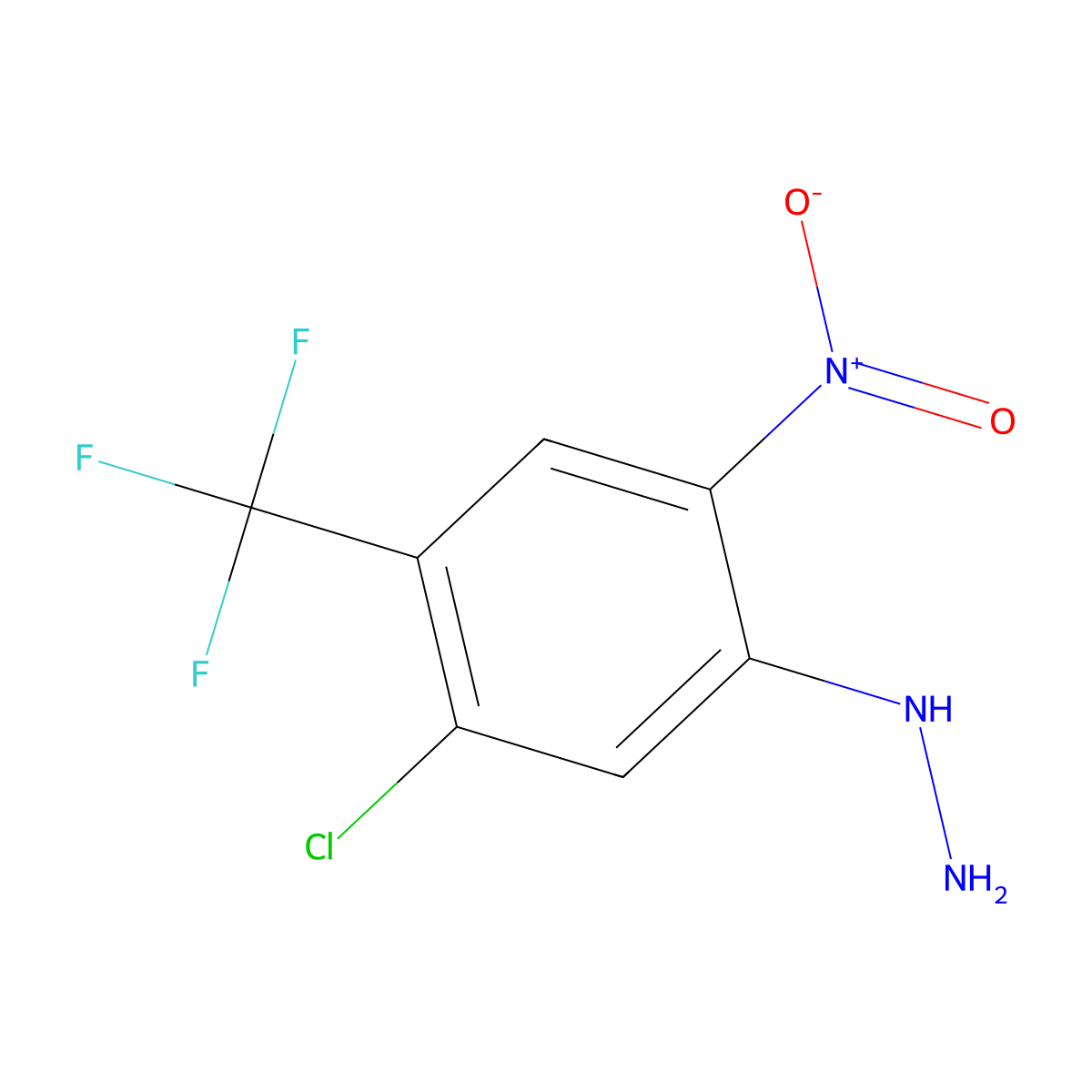 [5-Chloro-2-nitro-4-(trifluoromethyl)phenyl]hydrazine molecular structure, CAS 306935-07-9