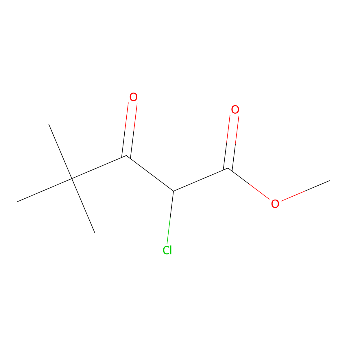 Methyl 2-chloro-4,4-dimethyl-3-oxopentanoate molecular structure, CAS 306935-33-1