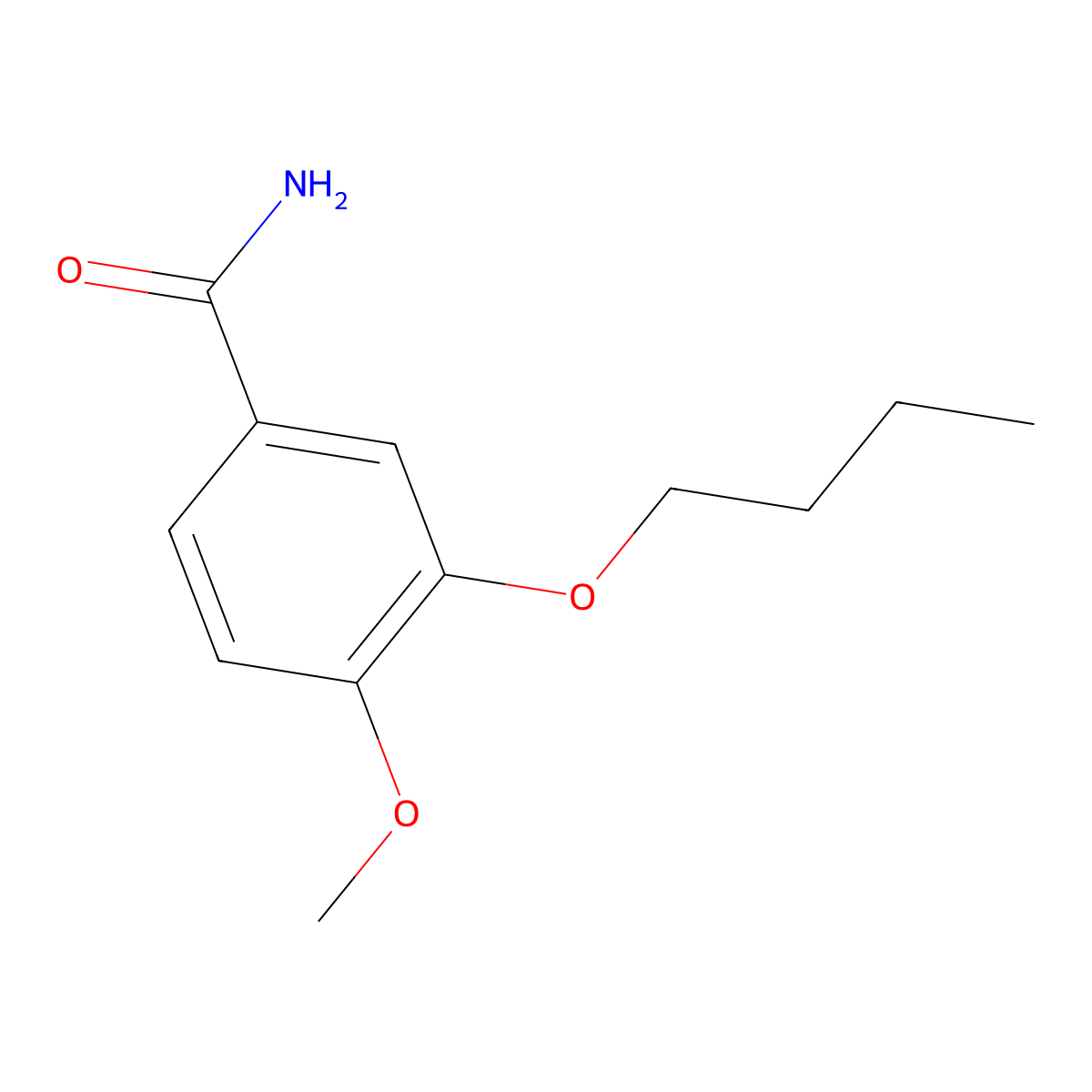 3-Butoxy-4-methoxybenzamide molecular structure, CAS 306935-35-3