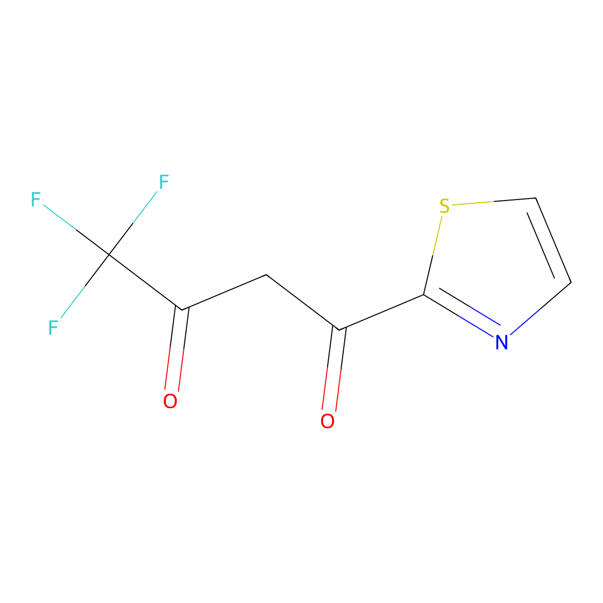 4,4,4-Trifluoro-1-(1,3-thiazol-2-yl)butane-1,3-dione molecular structure, CAS 306935-40-0