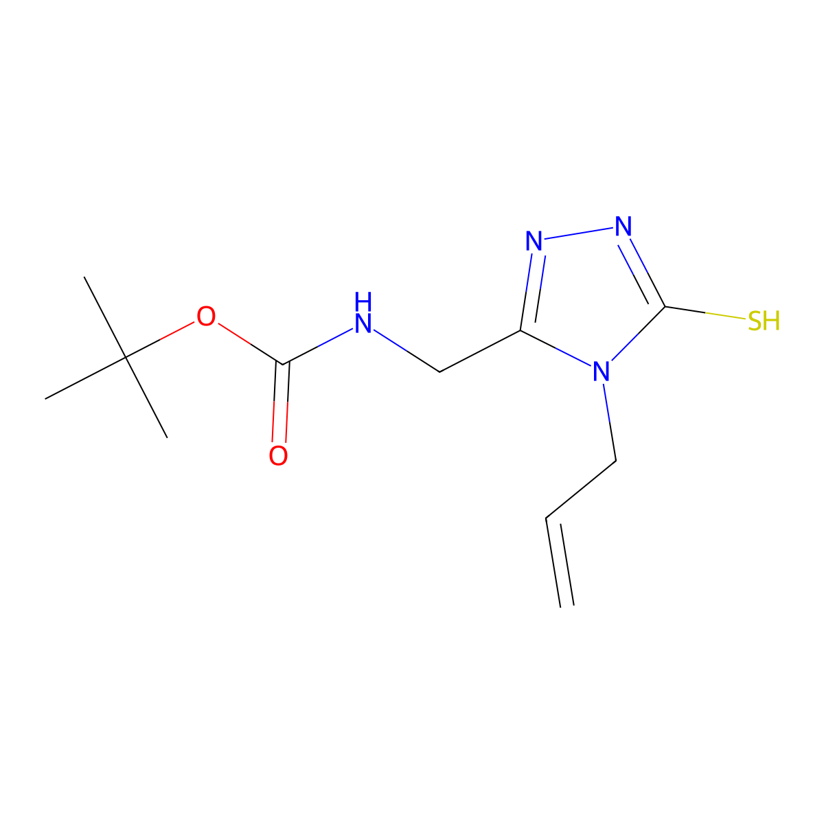 Tert-butyl N-[(4-allyl-5-mercapto-4H-1,2,4-triazol-3-YL)methyl]carbamate molecular structure, CAS 306935-46-6