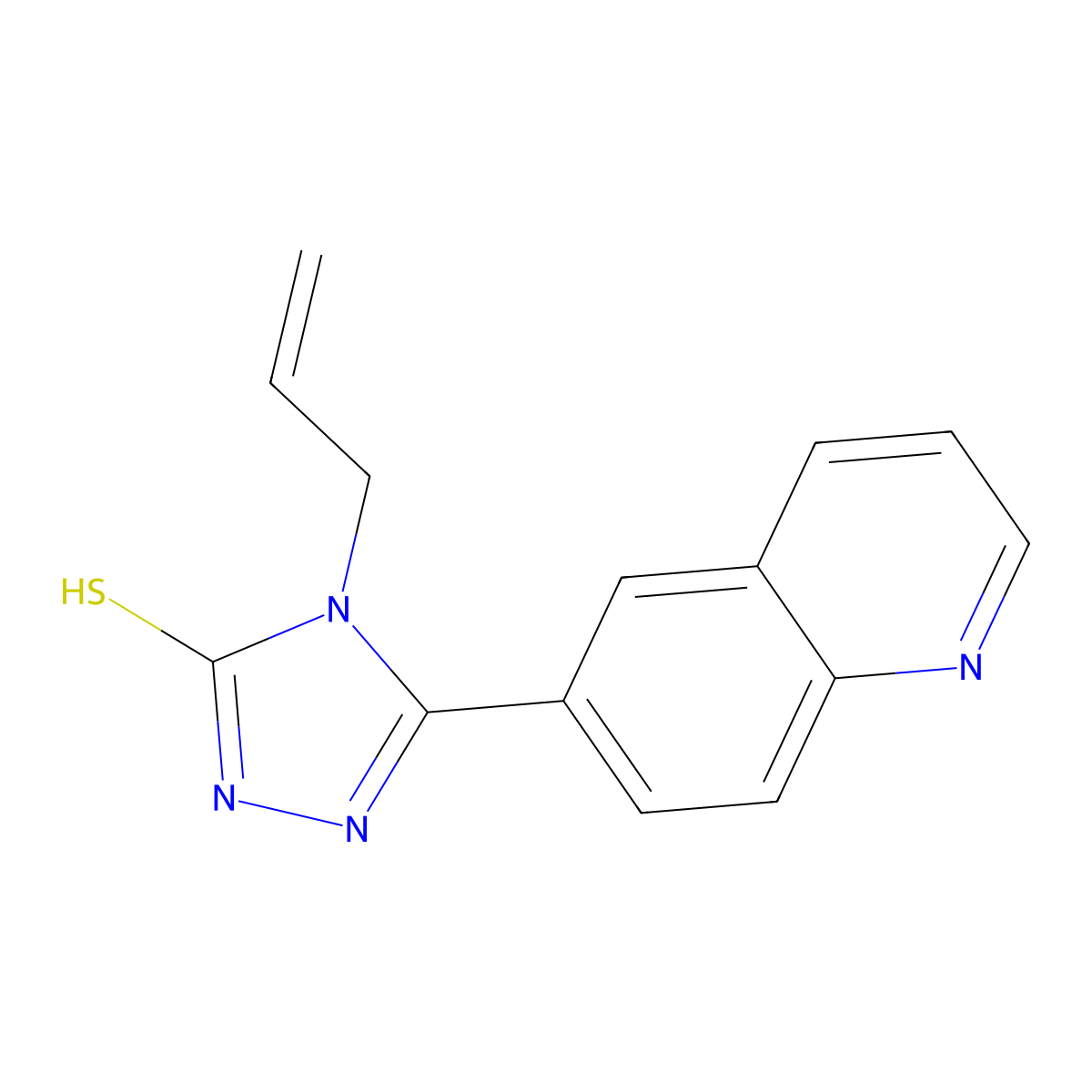 4-(Allyl)-5-(quinol-6-yl)-1,2,4-triazole-3-thiol molecular structure, CAS 306935-48-8
