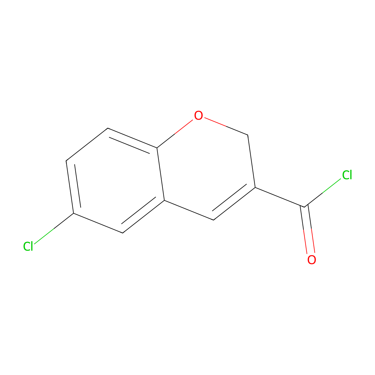 6-chloro-2H-chromene-3-carbonyl chloride molecular structure, CAS 306935-54-6