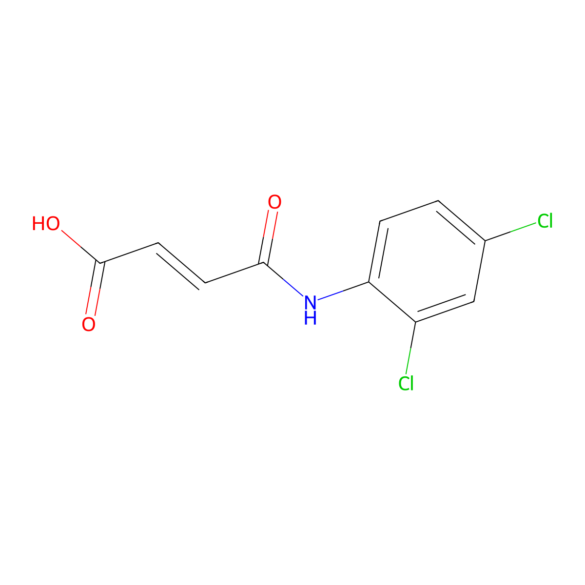 2-Butenoic acid, 4-[(2,4-dichlorophenyl)amino]-4-oxo-, (Z)- molecular structure, CAS 306935-72-8