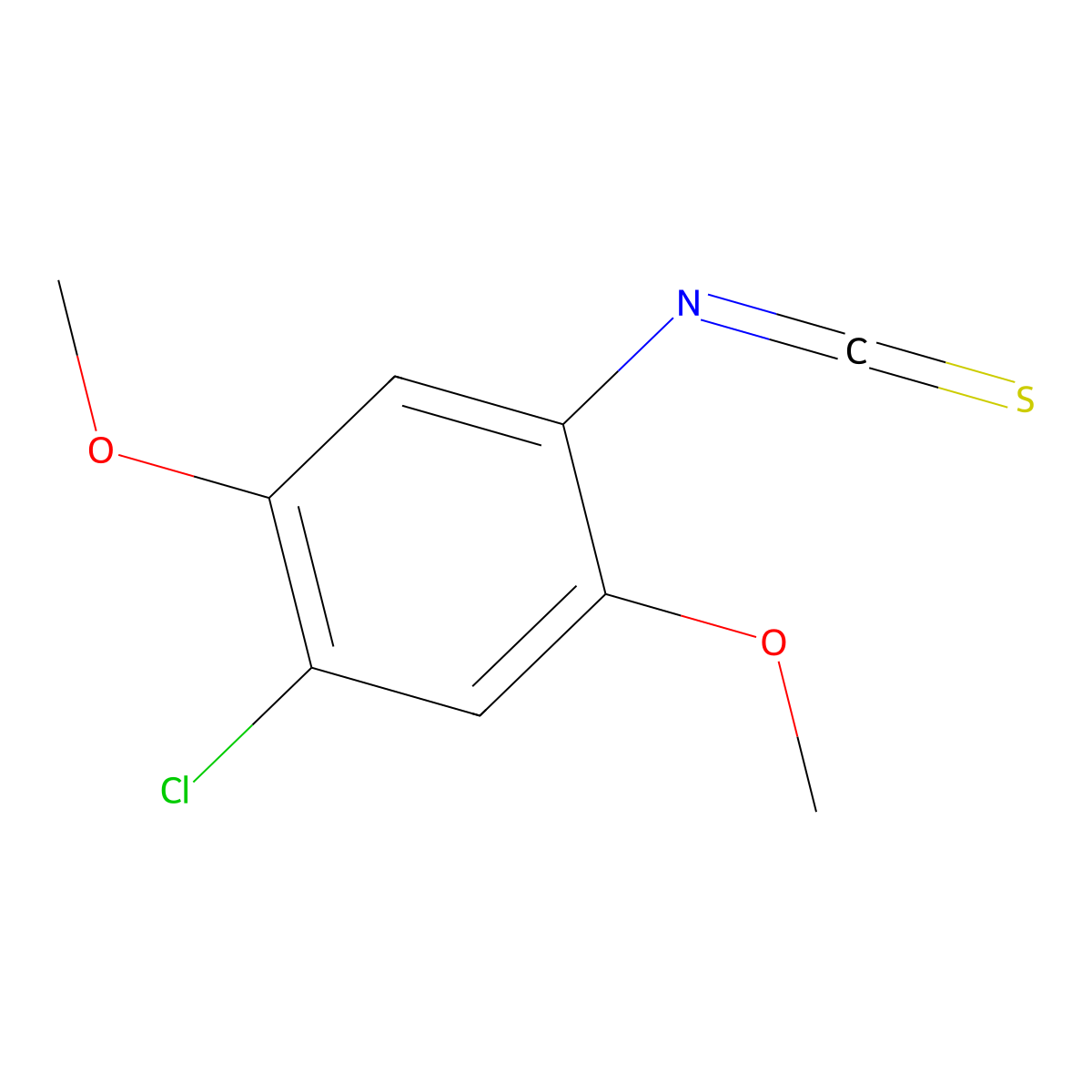 1-Chloro-4-isothiocyanato-2,5-dimethoxybenzene molecular structure, CAS 306935-82-0