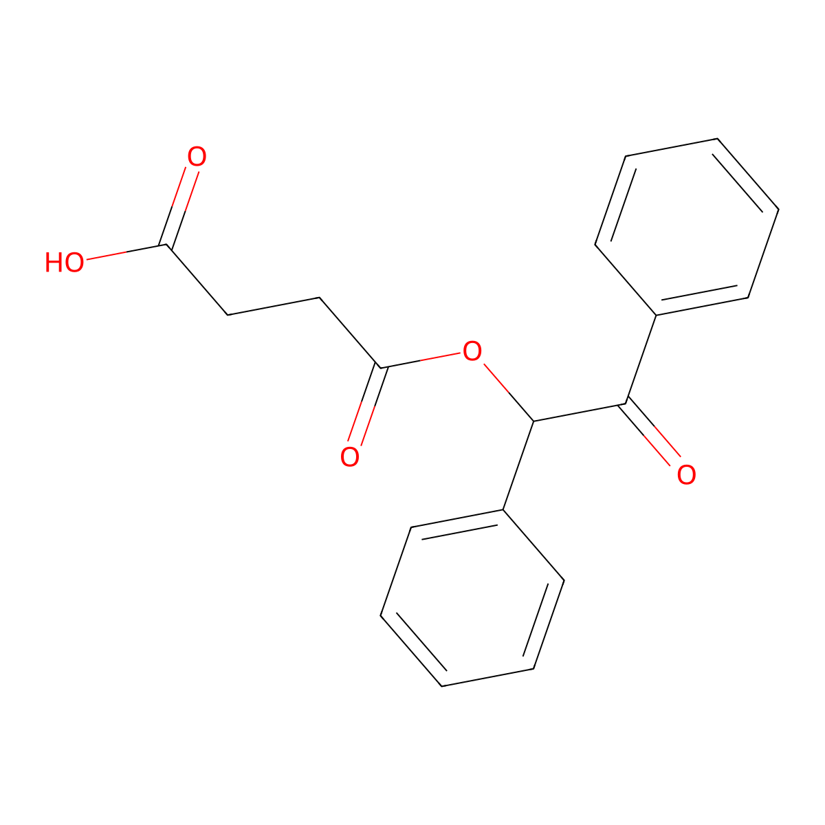 4-Oxo-4-(2-oxo-1,2-diphenylethoxy)butanoic acid molecular structure, CAS 306935-85-3