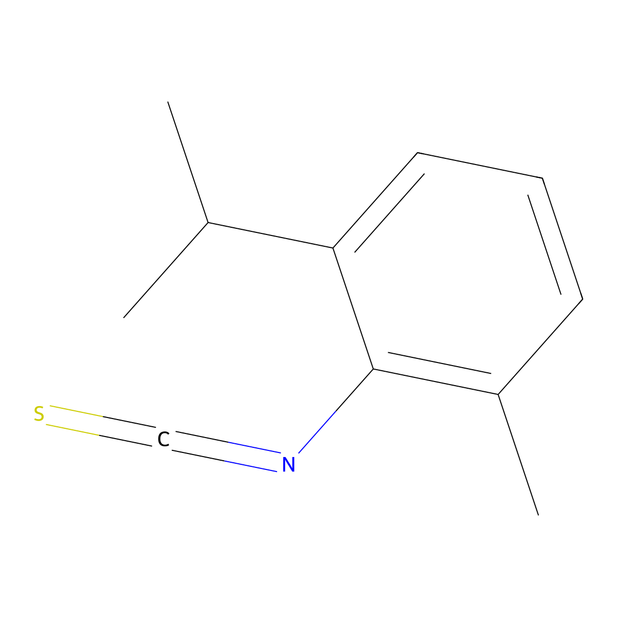 2-Isopropyl-6-methylphenyl isothiocyanate molecular structure, CAS 306935-86-4