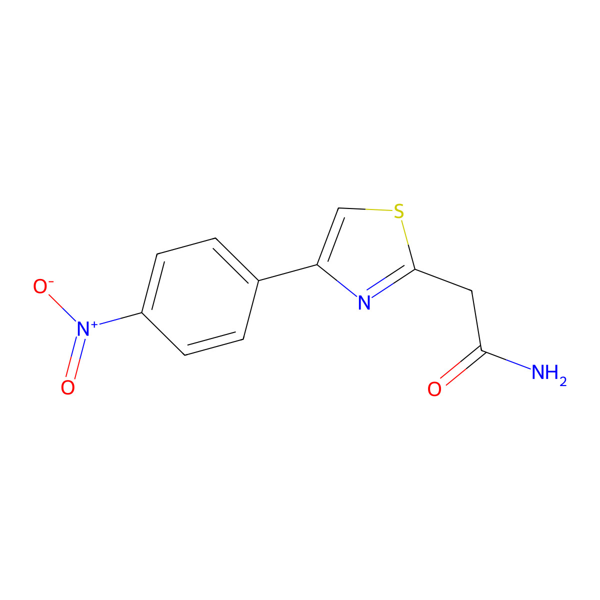 2-[4-(4-Nitrophenyl)-1,3-thiazol-2-yl]acetamide molecular structure, CAS 306935-90-0