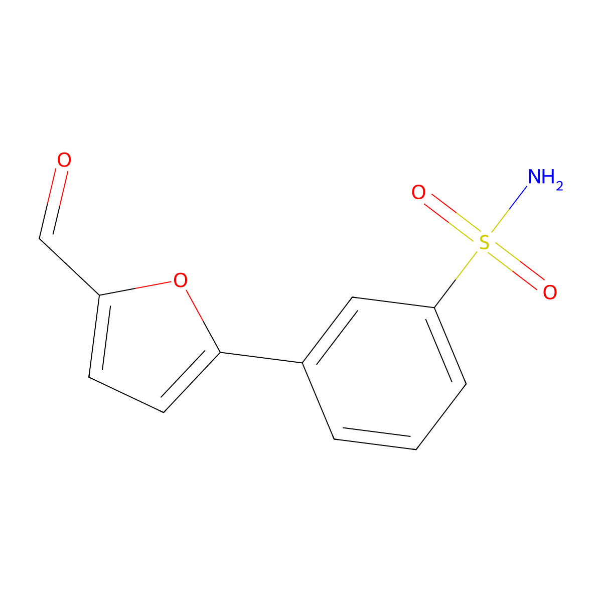 3-(5-Formyl-2-furyl)benzenesulfonamide molecular structure, CAS 306935-94-4