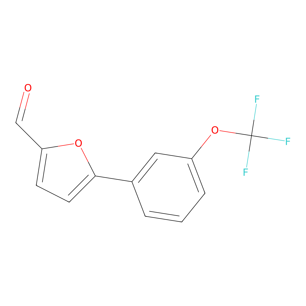 5-[3-(Trifluoromethoxy)phenyl]furan-2-carbaldehyde molecular structure, CAS 306935-96-6