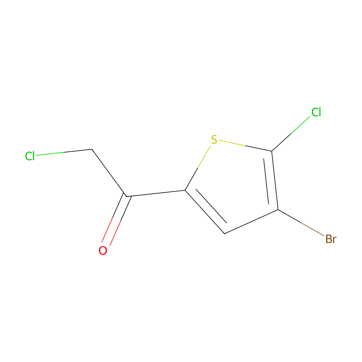 1-(4-Bromo-5-chloro-2-thienyl)-2-chloroethan-1-one molecular structure, CAS 306935-99-9