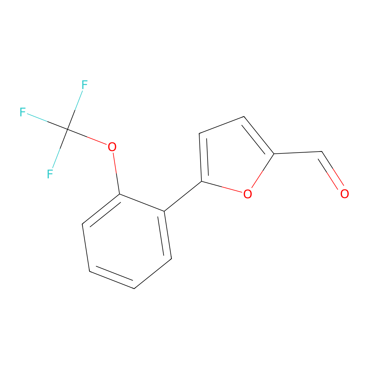 5-[2-(Trifluoromethoxy)phenyl]-2-furaldehyde molecular structure, CAS 306936-00-5