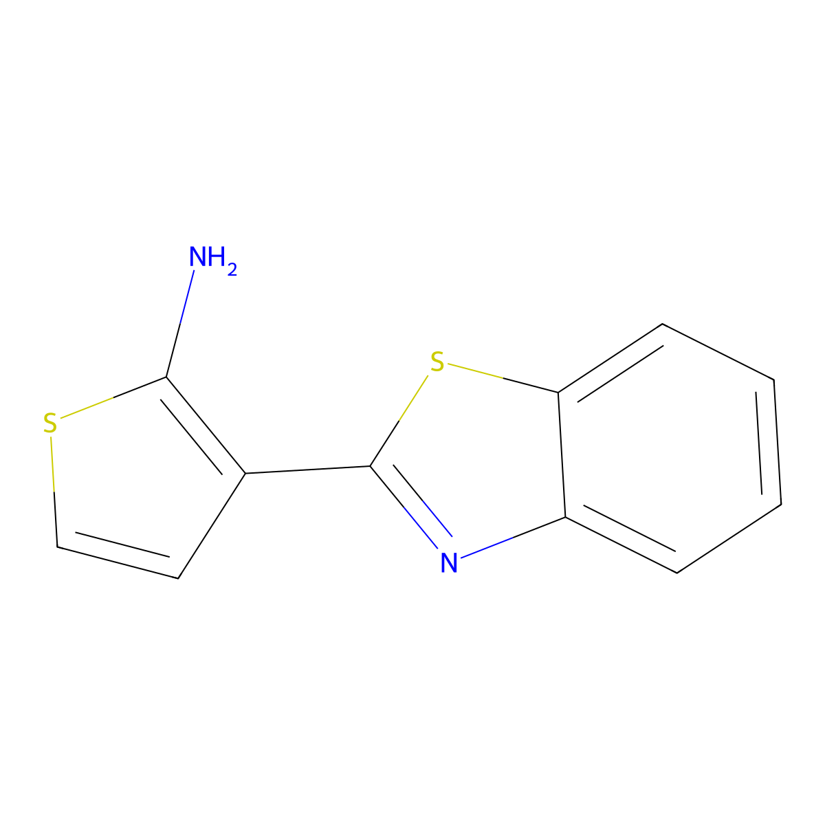 3-(1,3-Benzothiazol-2-yl)thiophen-2-amine molecular structure, CAS 306936-47-0