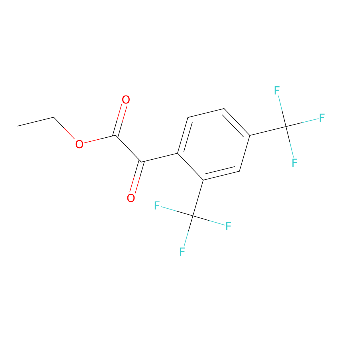 (2,4-Bis-trifluoromethyl-phenyl)-oxo-acetic acid ethyl ester molecular structure, CAS 306936-81-2
