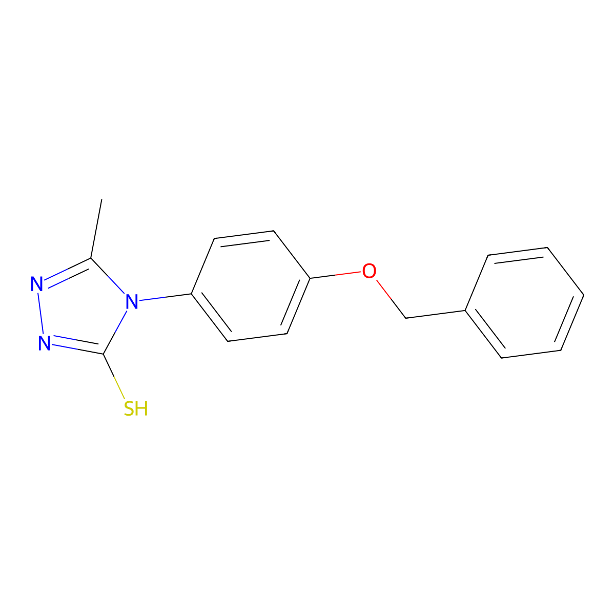 4-[4-(Benzyloxy)phenyl]-5-methyl-4H-1,2,4-triazole-3-thiol molecular structure, CAS 306936-82-3