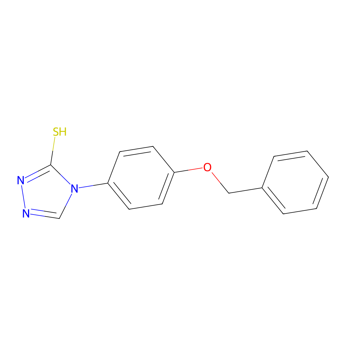 4-(4-(benzyloxy)phenyl)-4H-1,2,4-triazole-3-thiol molecular structure, CAS 306936-88-9