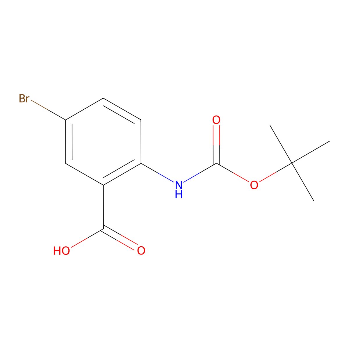 N-Boc-5-Bromoanthranilic acid molecular structure, CAS 306937-20-2