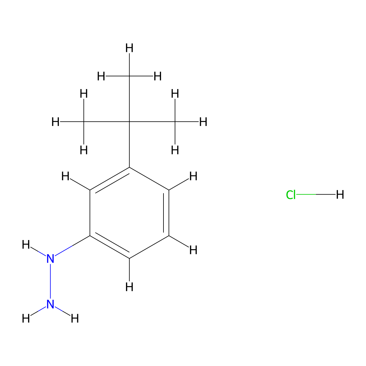 1-[3-(Tert-butyl)phenyl]hydrazine hydrochloride molecular structure, CAS 306937-27-9