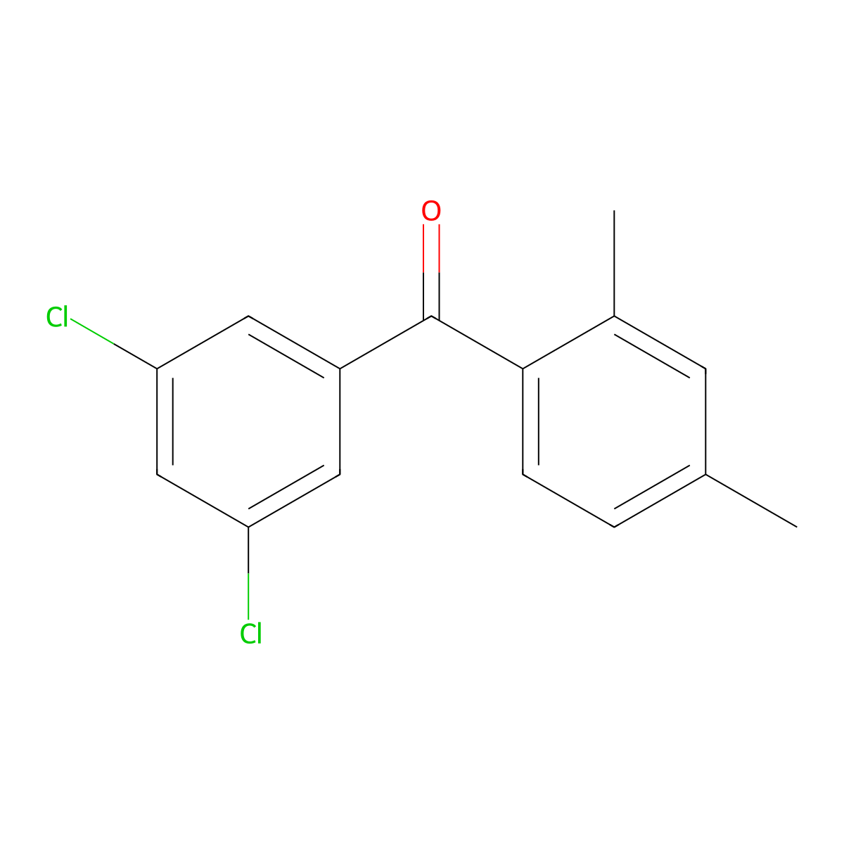 (3,5-Dichlorophenyl)(2,4-dimethylphenyl)methanone molecular structure, CAS 306937-29-1