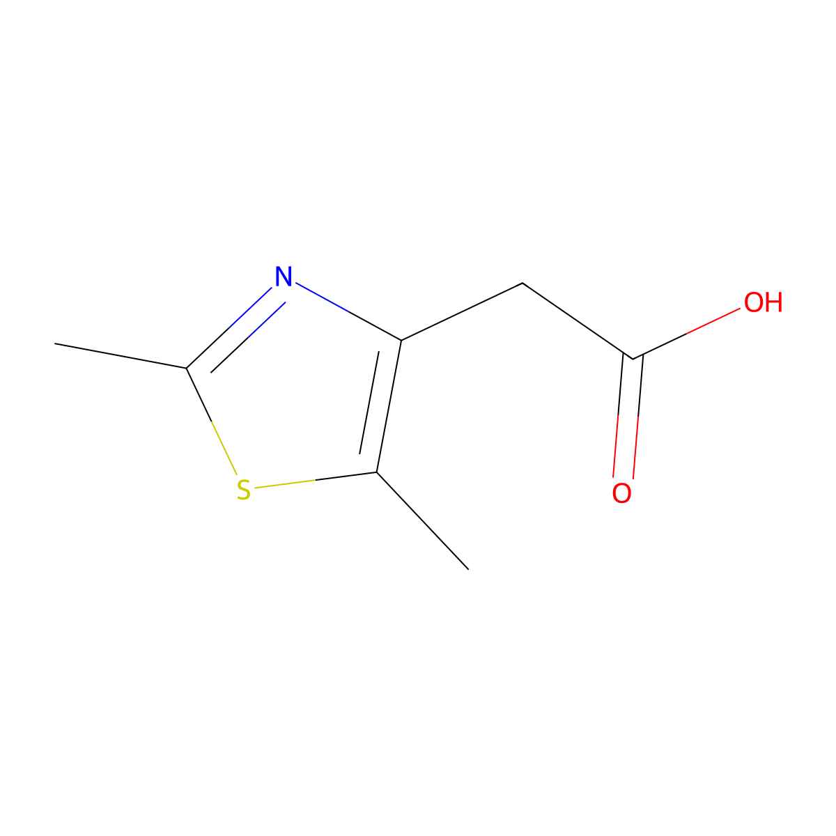 2,5-Dimethyl-4-thiazoleacetic acid molecular structure, CAS 306937-38-2