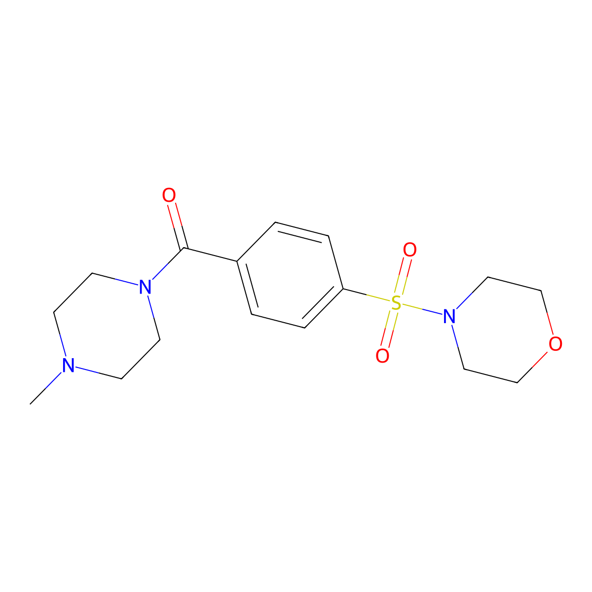 4-Methylpiperazinyl 4-(morpholin-4-ylsulfonyl)phenyl ketone molecular structure, CAS 306955-59-9