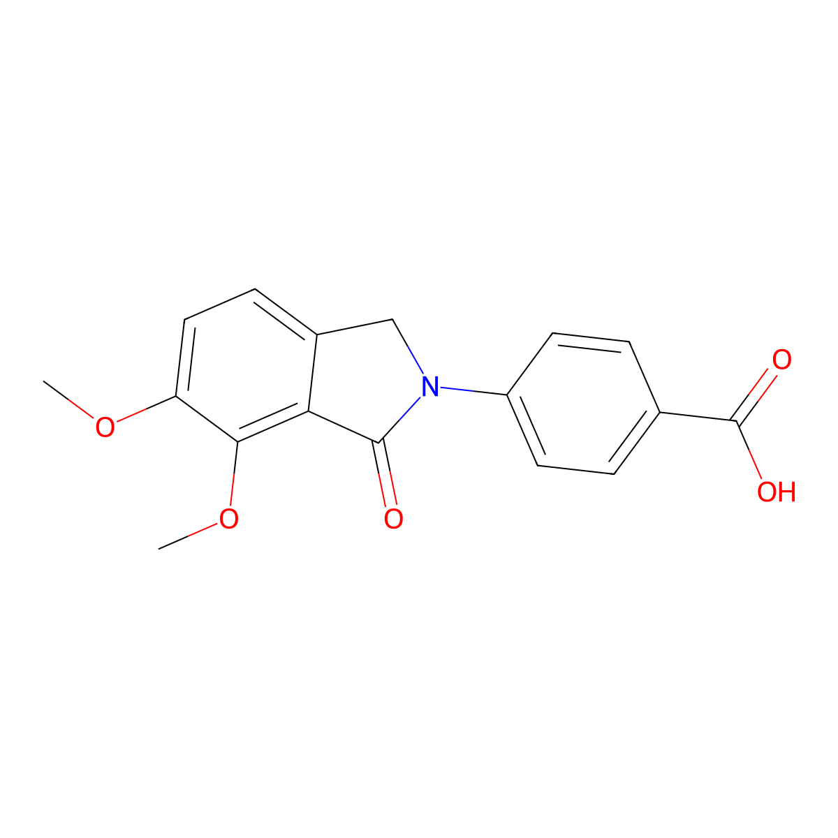 4-(6,7-Dimethoxy-1-oxoisoindolin-2-yl)benzoic acid molecular structure, CAS 306957-61-9