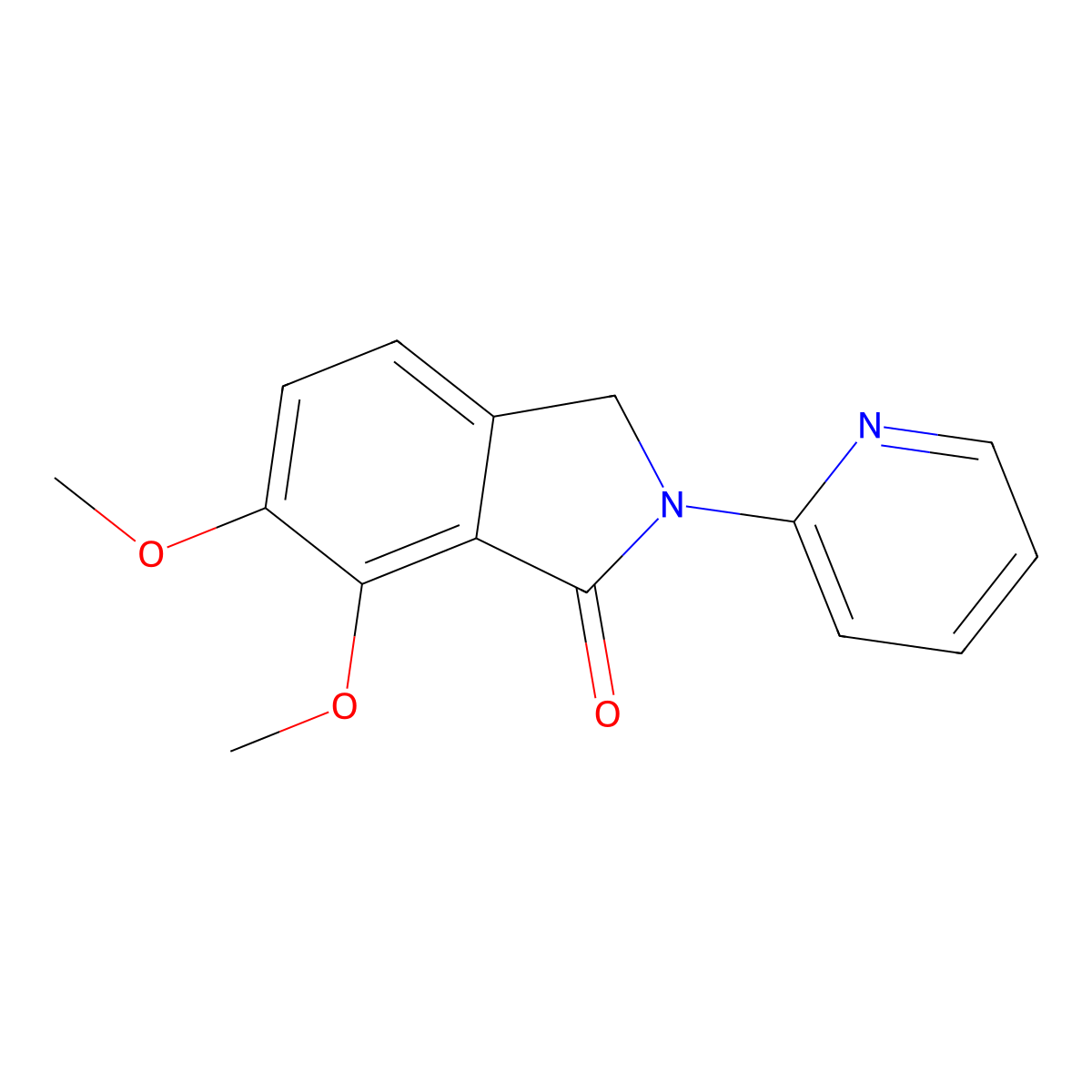 6,7-dimethoxy-2-pyridin-2-yl-3H-isoindol-1-one molecular structure, CAS 306957-73-3