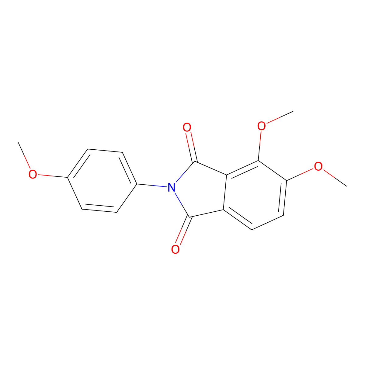 4,5-Dimethoxy-2-(4-methoxyphenyl)isoindole-1,3-dione molecular structure, CAS 306957-78-8