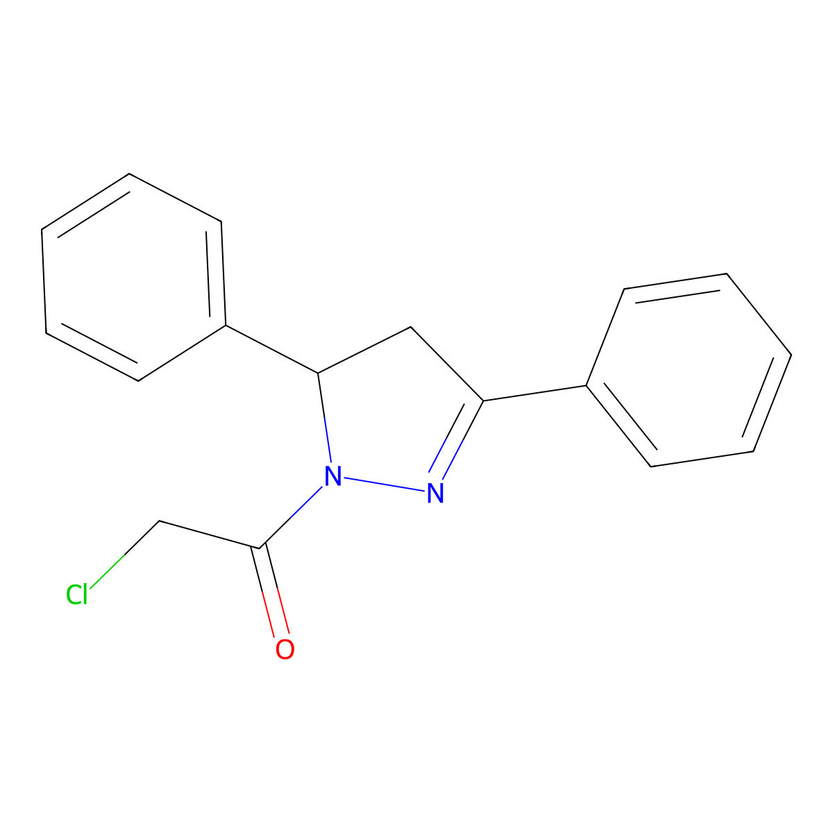 1-(chloroacetyl)-3,5-diphenyl-4,5-dihydro-1H-pyrazole molecular structure, CAS 306958-11-2
