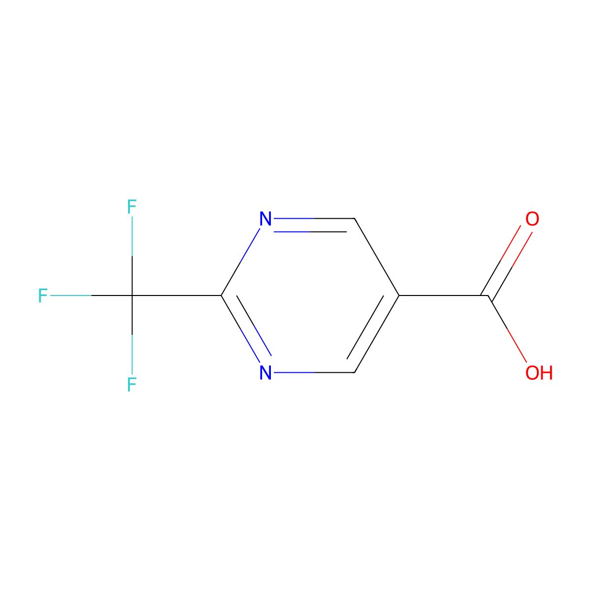 2-(trifluoromethyl)pyrimidine-5-carboxylic Acid molecular structure, CAS 306960-77-0