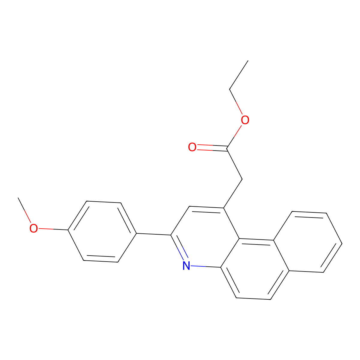 2-[3-(4-Methoxyphenyl)-1-benzo[f]quinolinyl]acetic acid ethyl ester molecular structure, CAS 306965-30-0