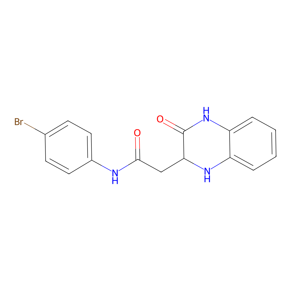 N-(4-bromophenyl)-2-(3-oxo-1,2,3,4-tetrahydroquinoxalin-2-yl)acetamide molecular structure, CAS 306969-40-4