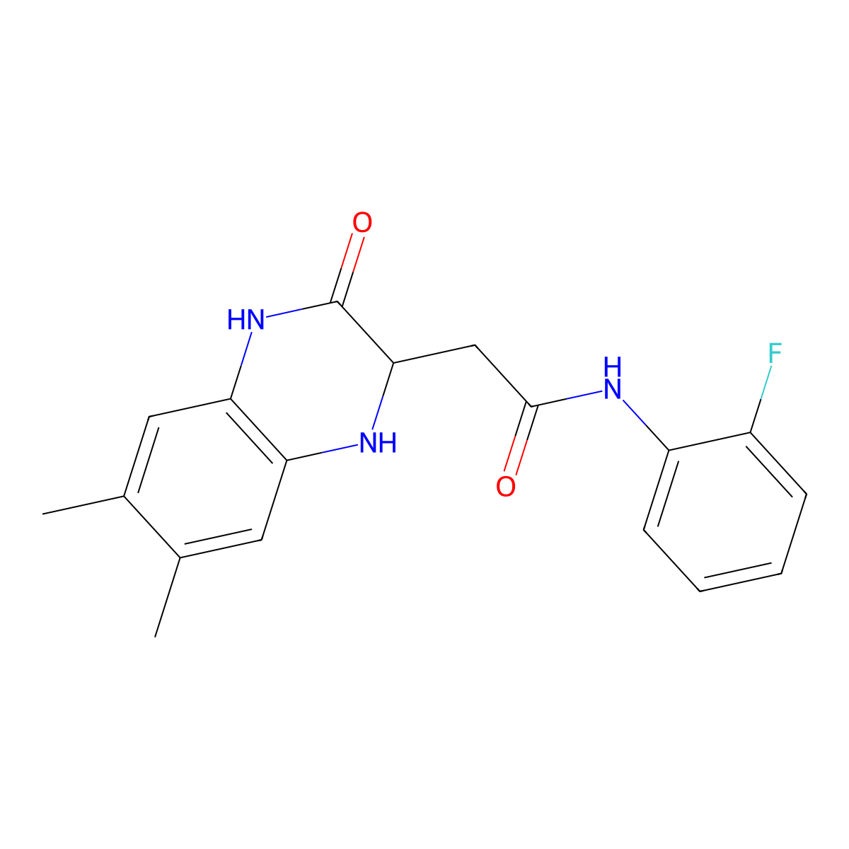 2-(6,7-dimethyl-3-oxo-1,2,3,4-tetrahydroquinoxalin-2-yl)-N-(2-fluorophenyl)acetamide molecular structure, CAS 306969-54-0