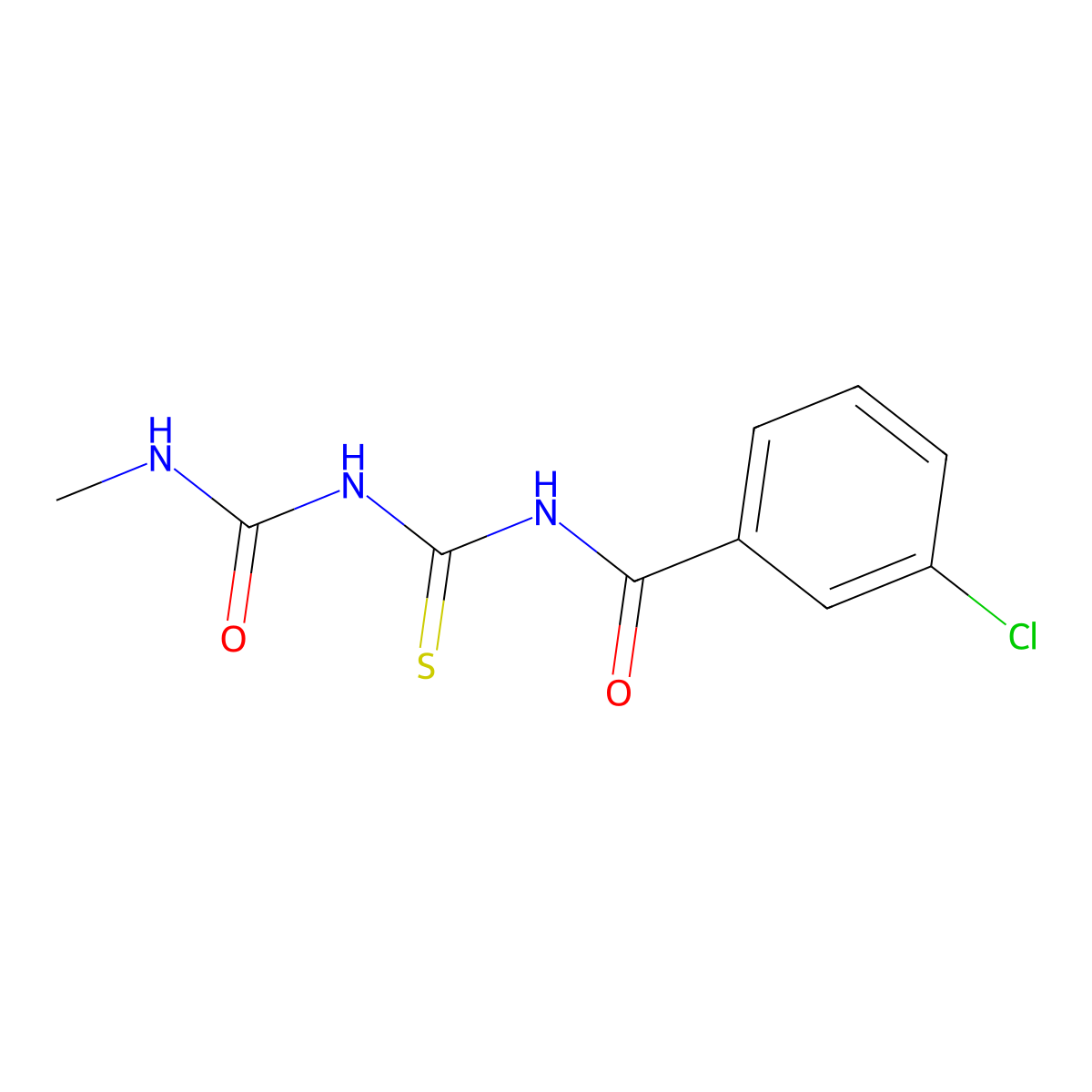 1-Chloro-3-{[({[(methylamino)carbonyl]amino}carbothioyl)amino]carbonyl}benzene molecular structure, CAS 306976-43-2